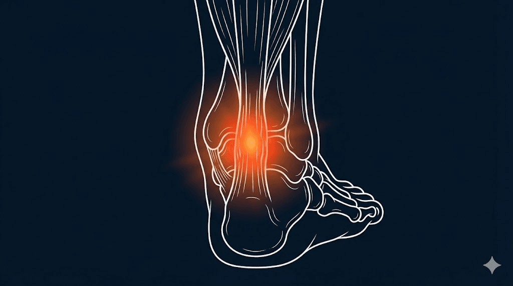 阿基里斯肌腱炎衛教示意圖