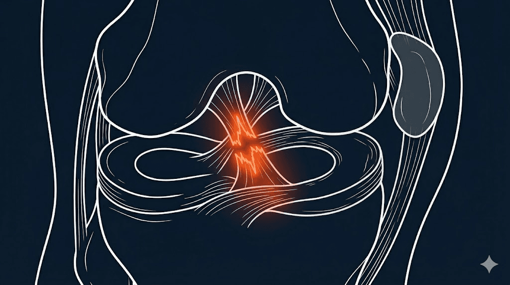 前十字韌帶損傷衛教示意圖