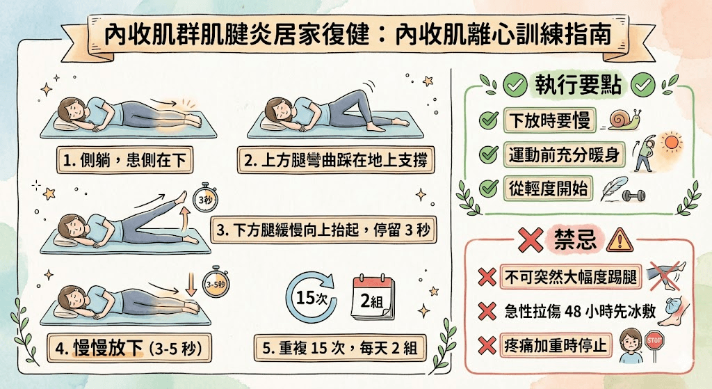 內收肌群肌腱炎居家內收肌離心訓練復健指南
