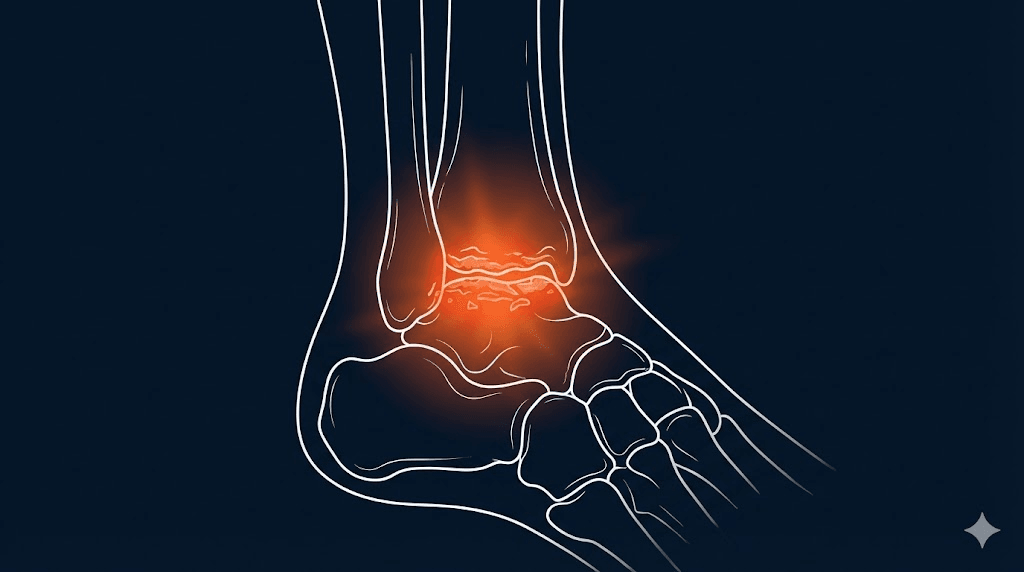 踝關節炎衛教示意圖