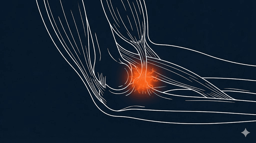 二頭肌肌腱炎衛教示意圖