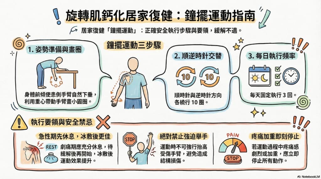 旋轉肌鈣化居家鐘擺運動指南