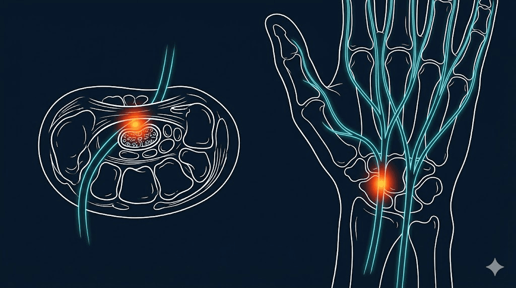 腕隧道症候群衛教示意圖