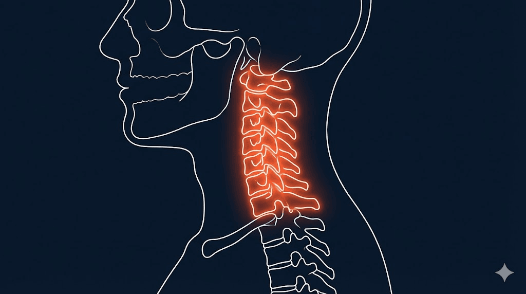 頸椎曲度過直衛教示意圖