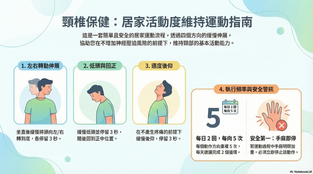 頸椎退化居家活動度維持運動指南