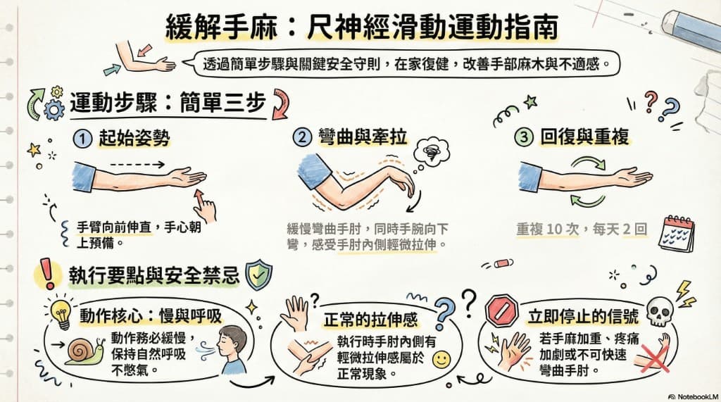 尺神經壓迫居家尺神經滑動運動指南