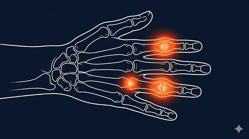手指關節炎衛教示意圖