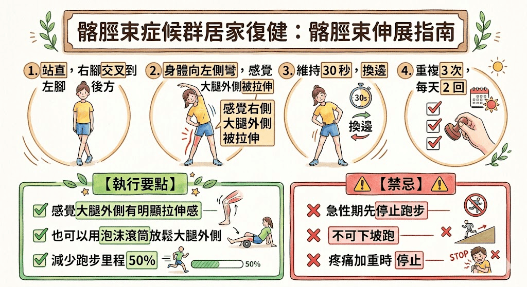 髂脛束症候群居家髂脛束伸展復健指南