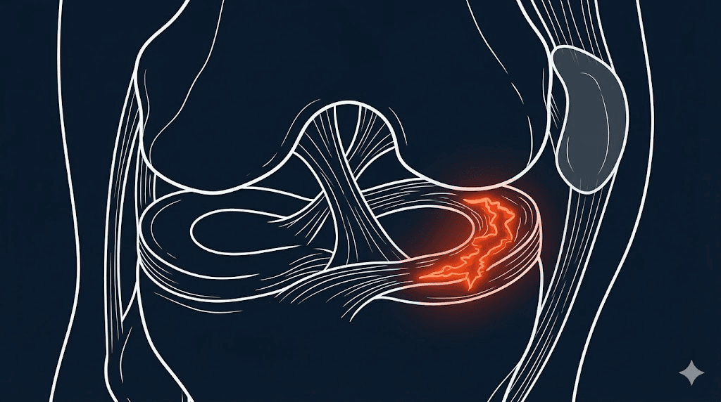 半月板損傷衛教示意圖