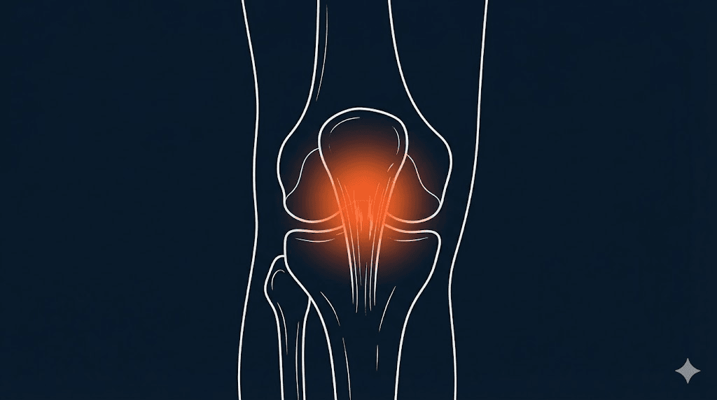 髕骨肌腱炎衛教示意圖