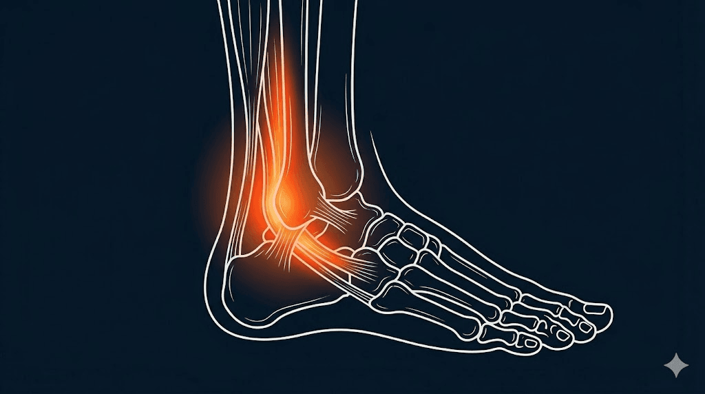 腓骨肌腱炎衛教示意圖