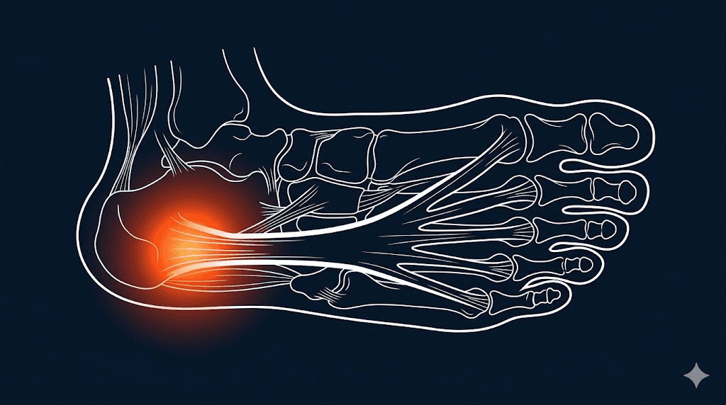 足底筋膜炎衛教示意圖
