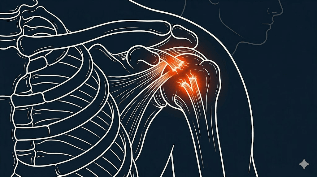 旋轉肌撕裂衛教示意圖