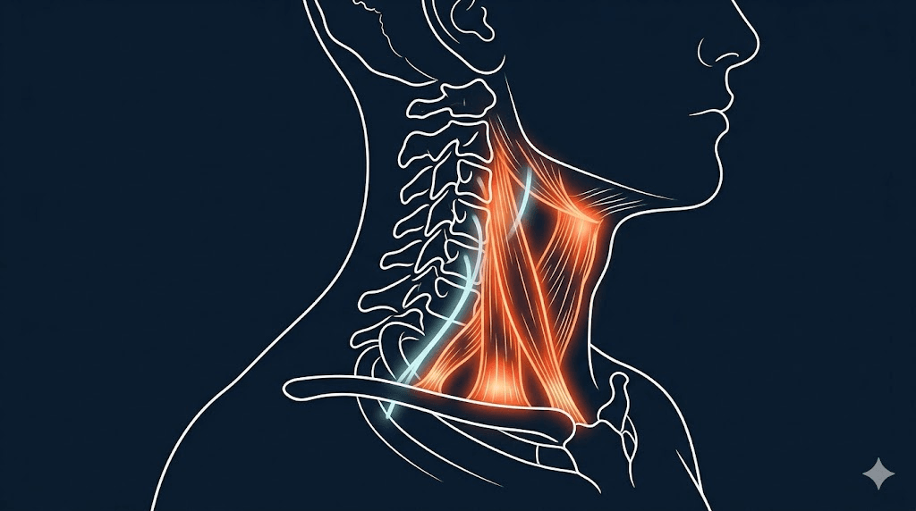 斜角肌症候群衛教示意圖