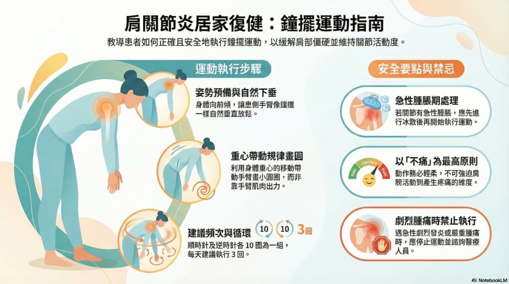肩關節炎居家鐘擺運動指南
