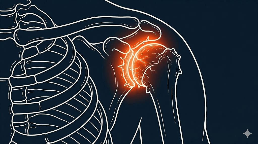 肩關節退化性關節炎衛教示意圖