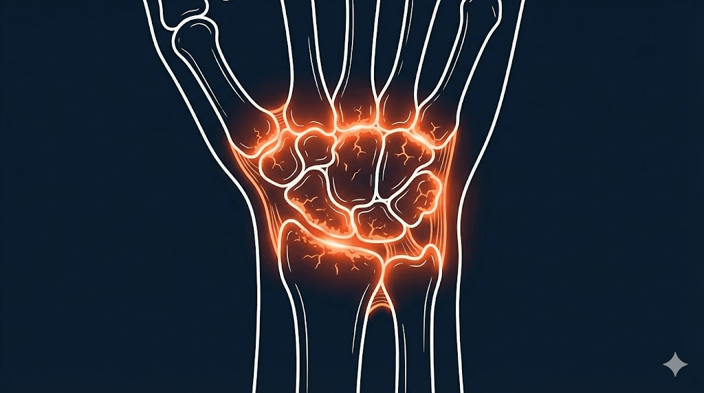 腕關節炎衛教示意圖