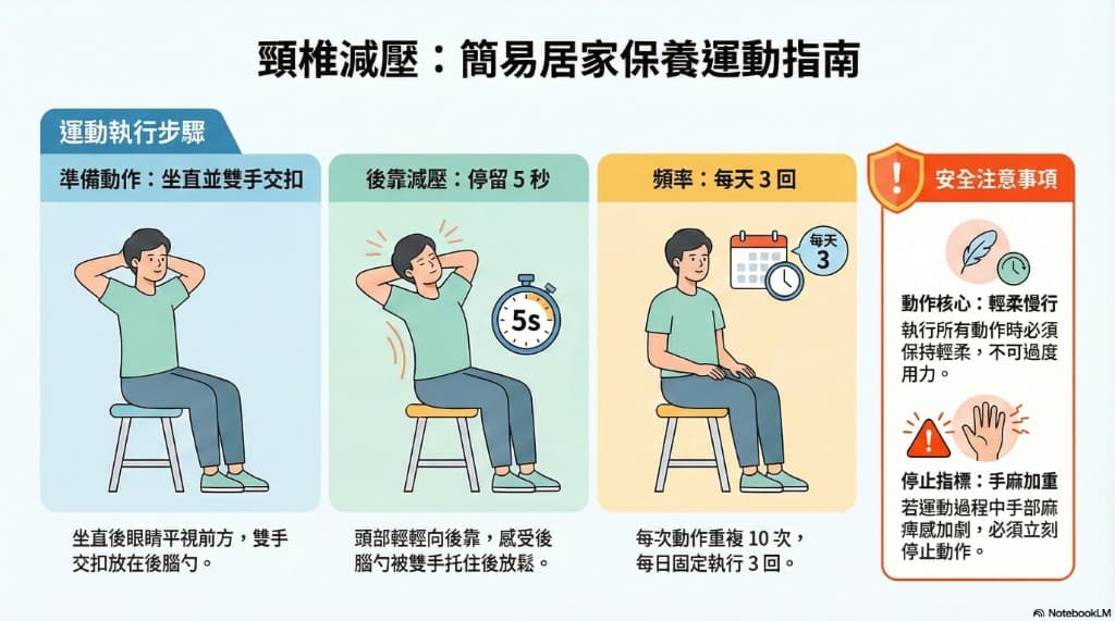 頸椎減壓運動示意圖