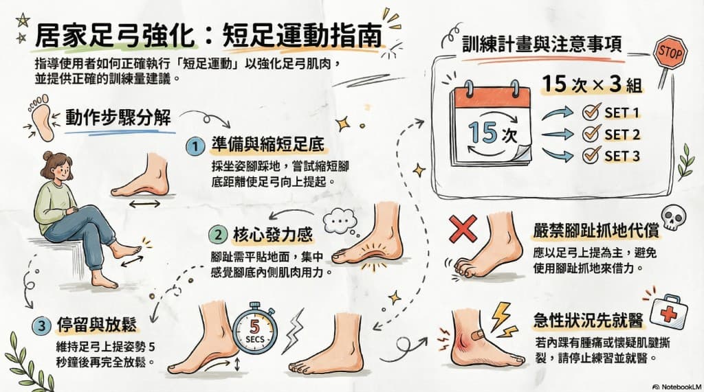 扁平足 居家足弓強化:短足運動|新竹復健科吳浩瑋醫師|PRP增生治療
