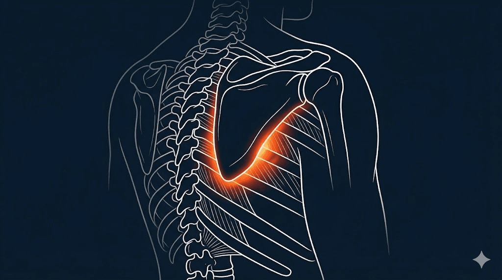 肩胛肋骨症候群衛教示意圖