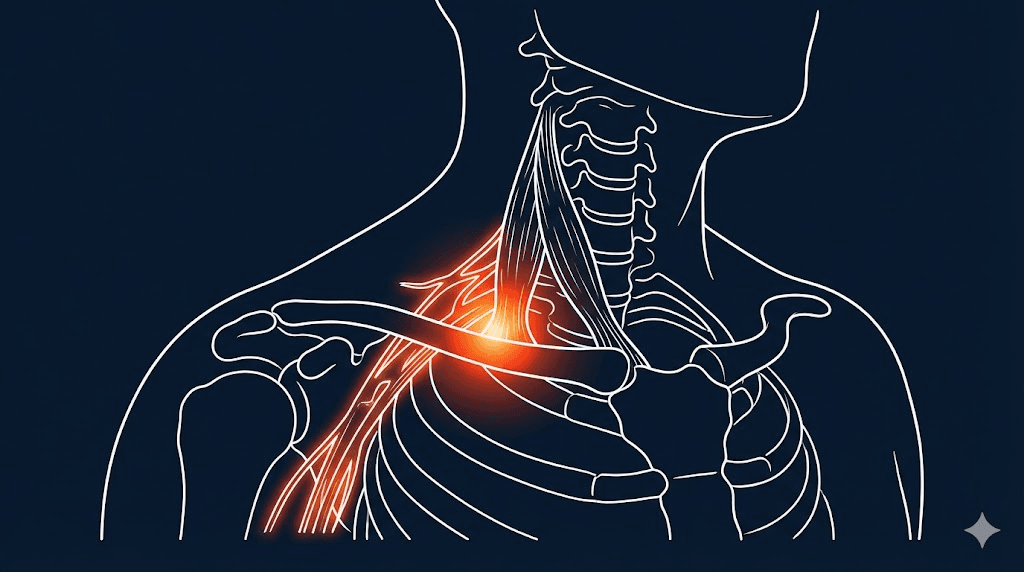 胸廓出口症候群衛教示意圖