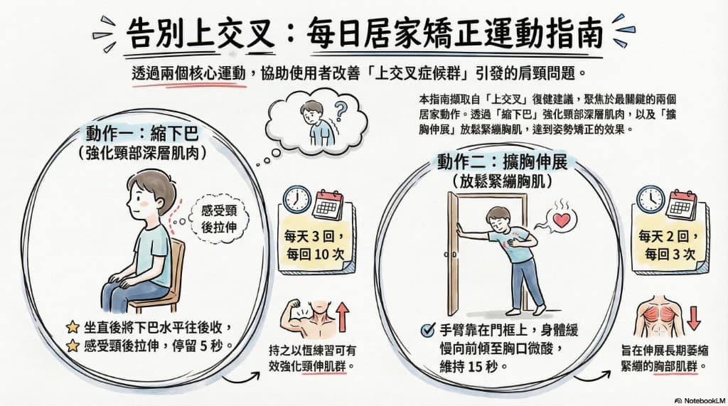 上交叉症候群居家矯正運動指南